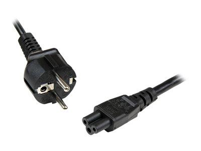 StarTech.com 2m 3 Prong Laptop Power Cord – Schuko CEE7 to C5 Clover Leaf Power Cable Lead
