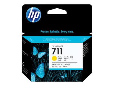 HP 711 3-pack 29-ml Yellow Ink Cartridges