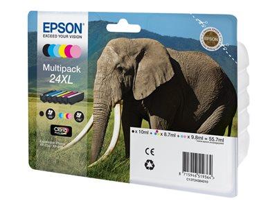 Epson XP750/850 6-Pack Ink Cartridge 24XL Elephant