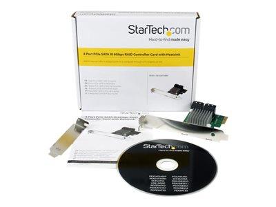 StarTech.com 4 Port PCI Express 2.0 SATA III 6Gbps RAID Controller Card with HyperDuo SSD Tiering