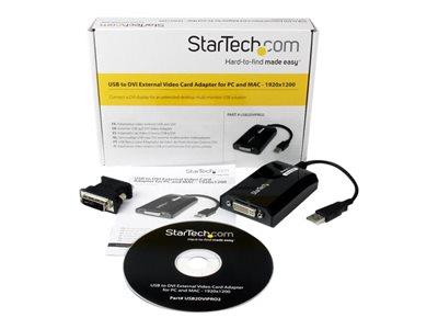 StarTech.com USB to DVI Adapter - External USB Video Graphics Card for PC and MAC- 1920x1200