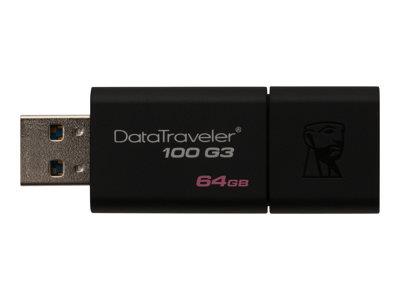 Kingston 64GB Kingston DataTraveler 100 G3 USB flash drive USB 3.0 Black