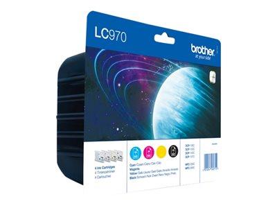 Brother LC970 Black/Cyan/Magenta/Yellow Value Pack