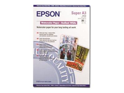 Epson A3+ Watercolour Paper - Radiant White (20 Sheets)