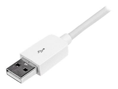 StarTech.com 2m (6ft) Long White Apple 8-pin Lightning Connector to USB Cable for iPhone iPod iPad