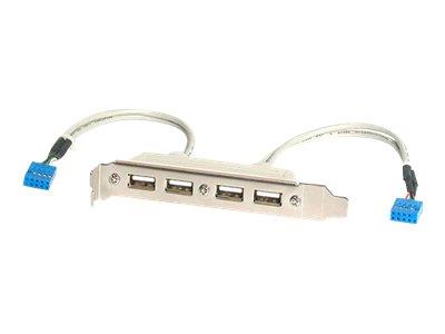 StarTech.com 4 Port USB A Female Slot Plate Adapter