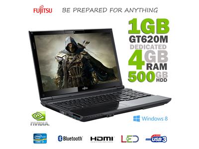 Fujitsu AH532 Intel Core i3-3110M 4GB 500GB NVIDIA GT620M 1GB 15.6" HDMI USB3 Windows 8 Laptop