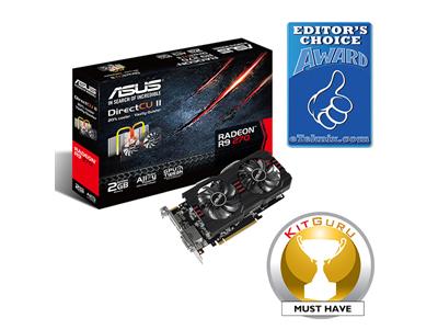 Asus AMD Radeon R9 270 975MHz 2GB GDDR5 PCI-E 3.0 HDMI DirectCU II OC