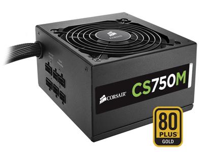 Corsair 750W CS750M CSM Semi-Modular 80+ GOLD Certified Power Supply