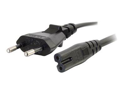 C2G 2m European Non-Polarised Power Cord CEE 7/7 - IEC 60320 C7