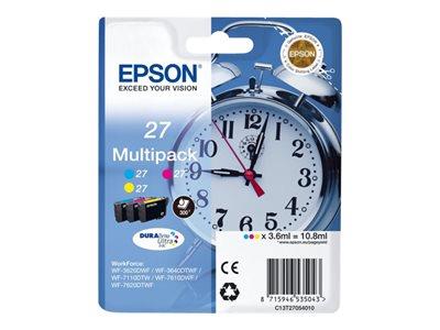 Epson 27 Multi-Pack Yellow/Cyan/Magenta Durabrite Ink