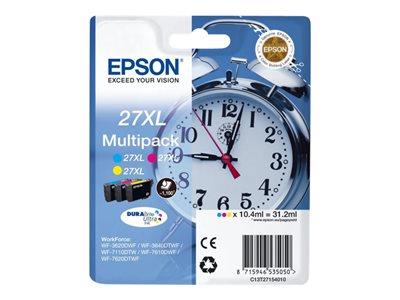 Epson 27XL Multi-Pack Yellow/Cyan/Magenta Durabrite Ultra Ink