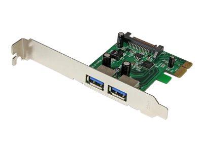 StarTech.com 2 Port PCI Express (PCIe) SuperSpeed USB 3.0 Card Adapter with UASP - SATA Power