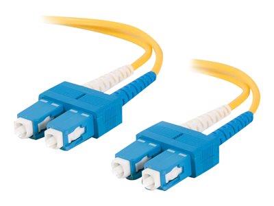 C2G 1m SC-SC 9/125 OS1 Duplex Singlemode PVC Fibre Optic Cable (LSZH) - Yellow