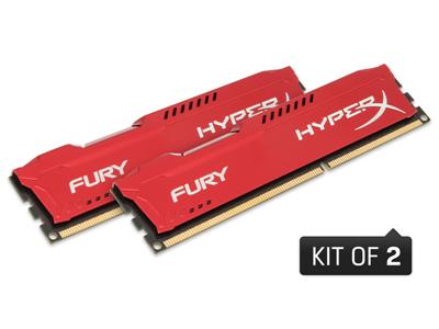 HyperX FURY Red 8GB (2x4GB) DDR3 1866MHz CL10 DIMM Memory