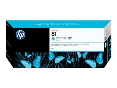HP 81 680-ml Light Cyan Dye Ink Cartridge