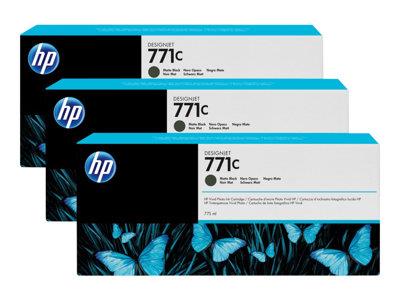 HP 771C 3-pack 775-ml Matte Black Designjet Ink Cartridges