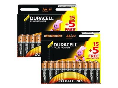 Duracell Plus Power MN1500 Battery - AA - Alkaline x 40
