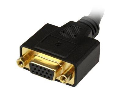 StarTech.com 8in DVI-I Male to DVI-D Female and HD15 VGA Female Wyse DVI Splitter Cable