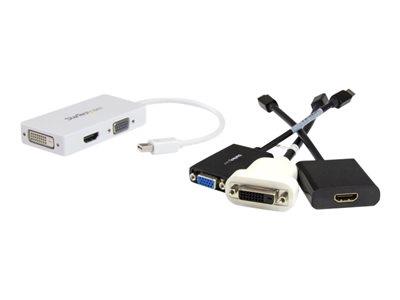 StarTech.com Travel A/V Adapter: 3-in-1 Mini DisplayPort to VGA DVI or HDMI