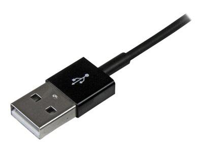 StarTech.com 1m (3ft) Black Apple 8-pin Slim Lightning Connector to USB Cable for iPhone  iPod iPad