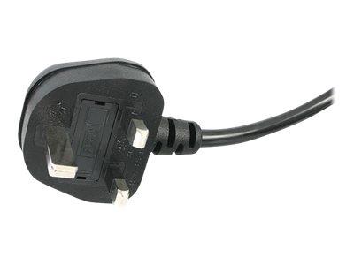StarTech.com 1m Laptop Power Cord 2 Slot for UK - BS-1363 to C7 Power Cable Lead