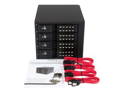 StarTech.com 4 Bay Aluminum Trayless Hot Swap Mobile Rack Backplane for 3.5in SAS II/SATA III