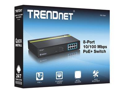 TRENDnet 8-port 10/100Mbps PoE+ Switch