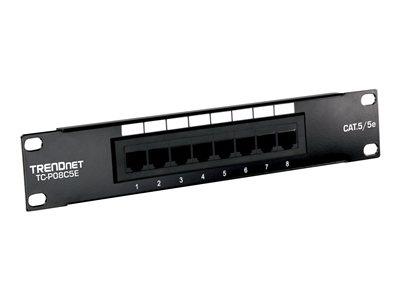 TRENDnet 8-Port Cat. 5e Unshielded Patch Panel (10" wide)