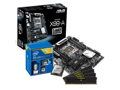 Asus Intel Extreme Multimedia Bundle (Includes X99-A, Core i7-5820K, Corsair 16GB DDR4 Vengeance)