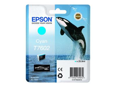 Epson T7602 Cyan Ink for SureColor SC-P600 Printers