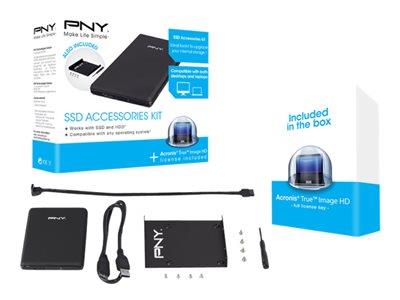 PNY SSD Upgrade Accessories Kit - storage enclosure - USB 3.0