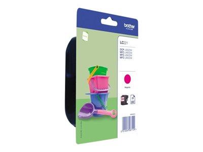 Brother LC221M (260 Page Yield) Ink Cartridge (Magenta)