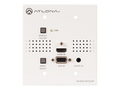 Atlona Two-Input UK Wall Plate Switcher for HDMI and VGA Inputs