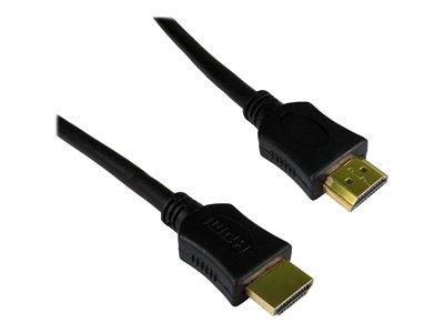 Cables Direct High Speed HDMI with Ethernet Cable HDMI Type A (M) to HDMI Type A (M) - 50cm - Black