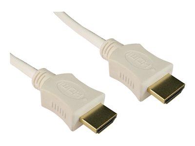 Cables Direct 2m HDMI M-M Copper with Gold Connectors - White BQ-125