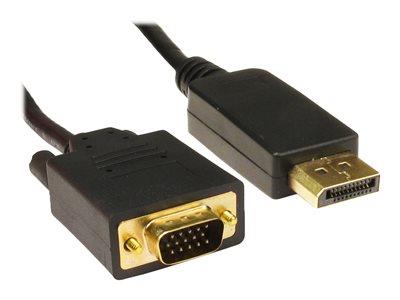 Cables Direct 1m DisplayPort to HD15 VGA M-M Cable Black B/Q 100