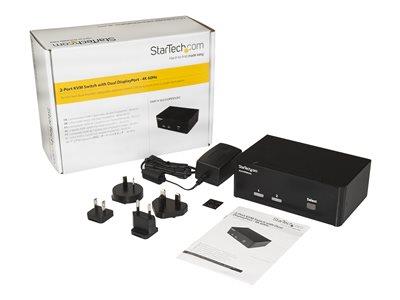 StarTech.com 2 Port Dual DP KVM Switch - 4K