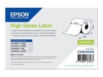 Epson High Gloss Label - Continuous Roll: 102mm x 33m