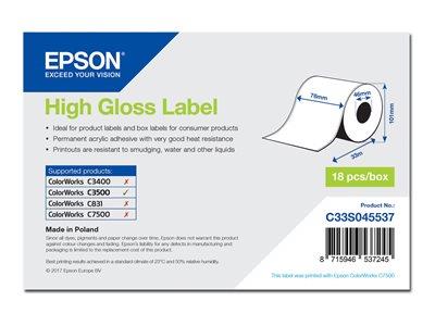 Epson High Gloss Label - Continuous Roll: 76mm x 33m