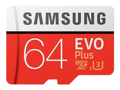Samsung 64GB EVO Plus Class 10 microSDXC card with SD adapter