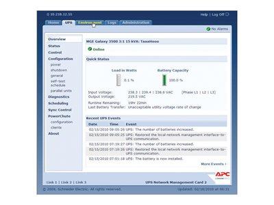 APC UPS Network Management Card 2 with Environmental Monitoring