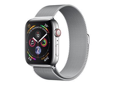 Apple Watch Series 4 GPS + Cellular, 44mm Stainless Steel Case with Milanese Loop