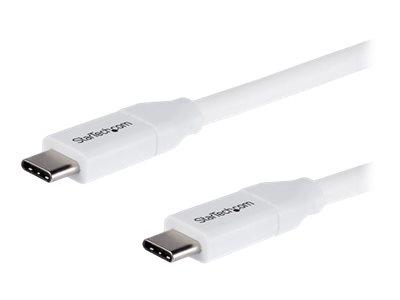 StarTech.com 2m USB 2.0 Certified Power Delivery(5A) C to C White Cable