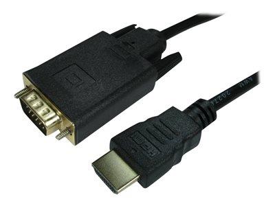 Cables Direct 1.8m HDMI (Source) M To VGA (Display) M Cable Gold Plated