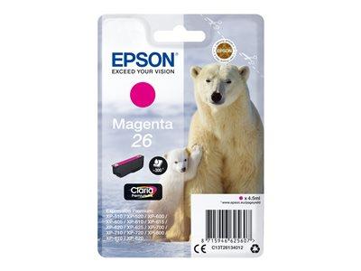 Epson Singlepack Magenta 26 Claria Premium Ink