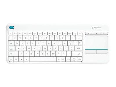Logitech Wireless Touch Keyboard K400 Plus Wireless 2.4 GHz - White