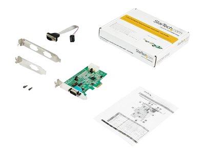 PCI Express Serial Port Card Windows & Linux Compatible 921.4Kbps StarTech.com 2 Port RS232 Serial Adapter Card with 16950 UART PEX2S953LP 