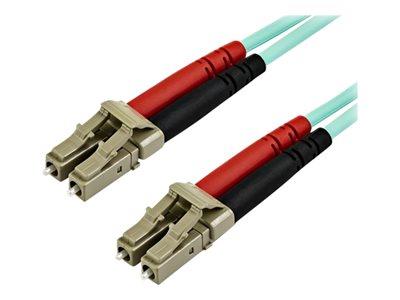 StarTech.com 10m OM4 LC Multimode Duplex Fiber Optic Patch Cable Aqua