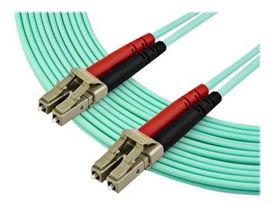 StarTech.com 7m OM4 LC Multimode Duplex Fiber Optic Patch Cable - Aqua